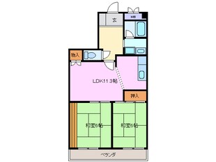 近鉄四日市駅 徒歩5分 6階の物件間取画像